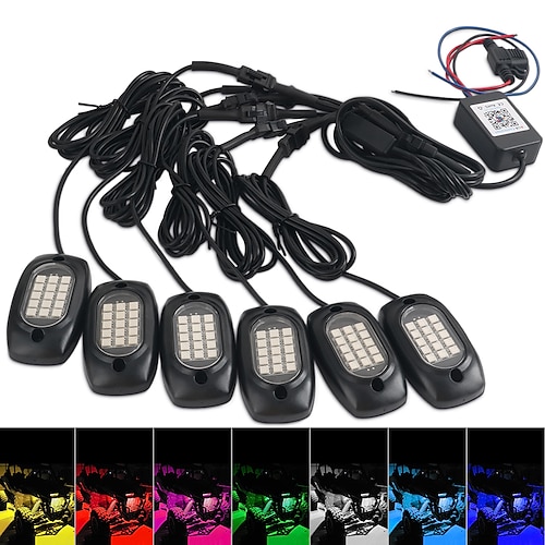 

1pcs RGB Underglow Ambient Lights Car Chassis Lamps Waterproof Exterior Parts For Car Bottom Atmosphere Light Led Rock Strip Lights