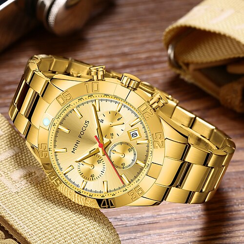 

MINI FOCUS Quartz Watch for Men Analog Quartz Stylish Stylish Waterproof Calendar Alloy Alloy Fashion