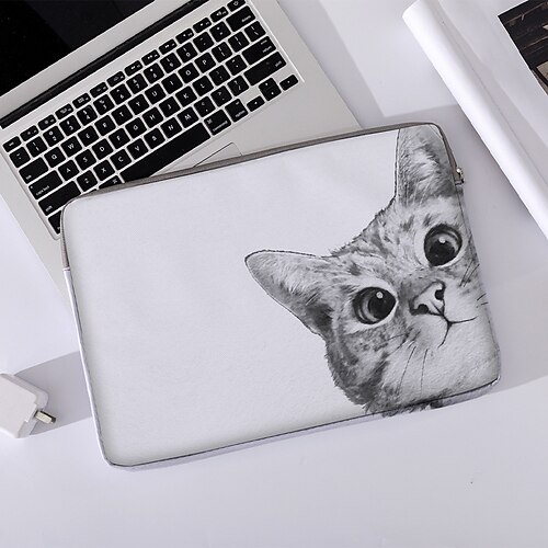 

Laptop Sleeves 12406 15 Inch inch Compatible with Macbook Air Pro, HP, Dell, Lenovo, Asus, Acer, Chromebook Notebook Laptop Carrying Case Carrying Case Cover Waterpoof Shock Proof Canvas Cat for