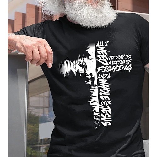 

Men's T shirt Tee Hot Stamping Graphic Letter Crew Neck Street Casual Print Short Sleeve Tops Basic Fashion Classic Comfortable Black Royal Blue Dark Gray