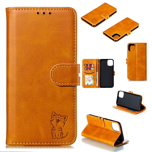 

Phone Case For Apple Leather iPhone 13 Pro Max 12 11 SE 2022 X XR XS Max 8 7 Portable Wallet Flip Solid Colored Animal PU Leather