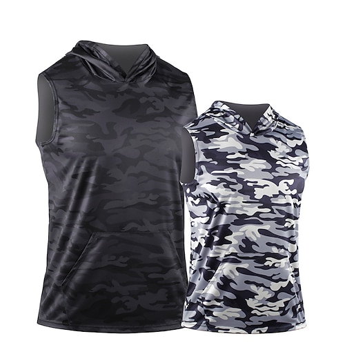 

Men's Running Tank Top Sleeveless Tank Top Athletic Athleisure Breathable Quick Dry Moisture Wicking Running Active Training Walking Sportswear Activewear Black Army Green Khaki