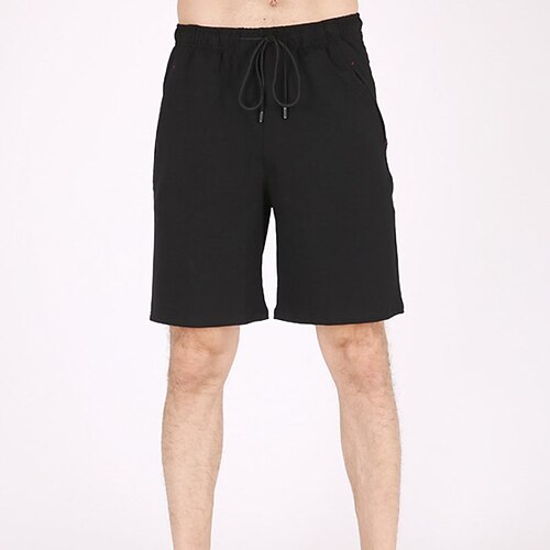 

Men's Classic Style Fashion Active Shorts Elastic Drawstring Design Knee Length Pants Sports Outdoor Casual Stretchy Solid Color Comfort Breathable Mid Waist Black Dark Gray 3XL 4XL 5XL 6XL 7XL