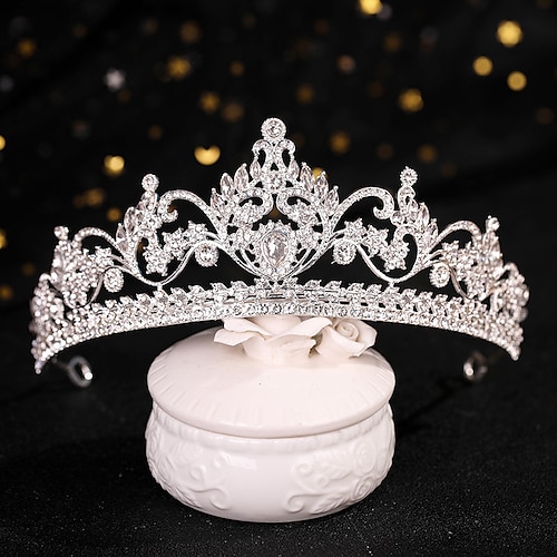 

Crown Tiaras Rhinsten Legering Bryllup Fest / aften Retrorød Sød Med Krystal / Rhinsten Kombination Medaljon Hovedbeklædning