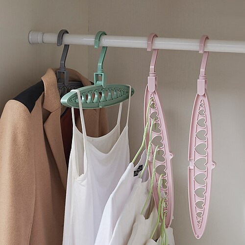 

3Pcs Folding Plastic Hangers-Travel Hangers - Portable Folding Clothes Hangers Travel Accessories Foldable Clothes Drying Rack for Travel