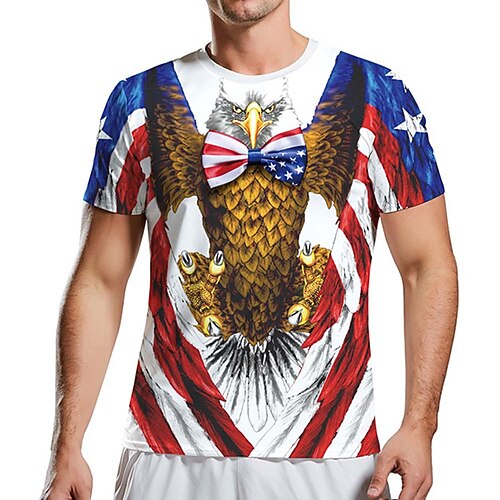 

Inspired by Independence Day July 4 USA Flag T-shirt Anime 100% Polyester Anime Harajuku Graphic Kawaii T-shirt For Men's / Women's / Couple's