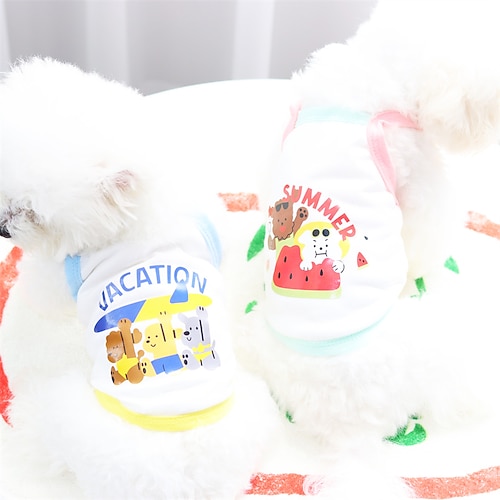 

Dog Cat Vest Animal Cute Sweet Dailywear Casual / Daily Dog Clothes Puppy Clothes Dog Outfits Soft Light Yellow Rosy Pink Costume for Girl and Boy Dog Cotton XS S M L XL 2XL