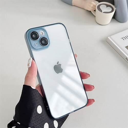 

Phone Case For Apple Back Cover iPhone 13 12 11 Pro Max Portable Transparent Shockproof Solid Colored TPU