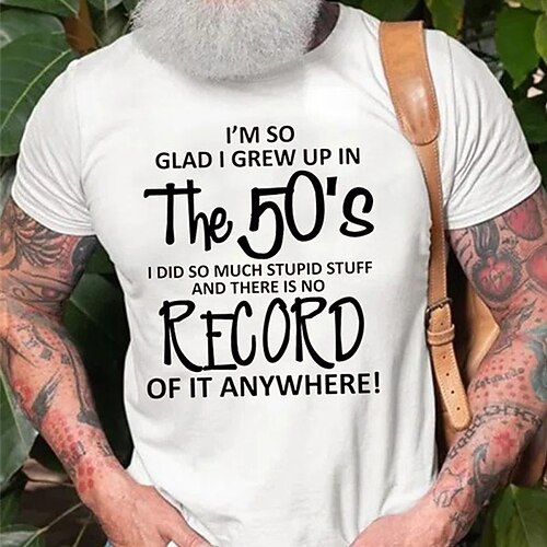 

Men's T shirt Tee Hot Stamping Graphic Letter Crew Neck Street Casual Print Short Sleeve Tops Basic Fashion Classic Comfortable White Black