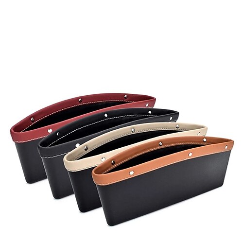 

StarFire Car Seats Gap Bag Case Storage Bag PU Car Organizer Artificial Leather Pocket Slot Storage Pocket Cup Holder Car Accessories