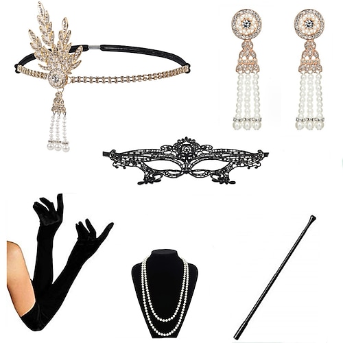 

The Great Gatsby Vintage Inspired The Great Gatsby Flapper Headband Women's Costume Vintage Cosplay Gloves / Stockings / Headwear / Necklace / Earrings / Stockings