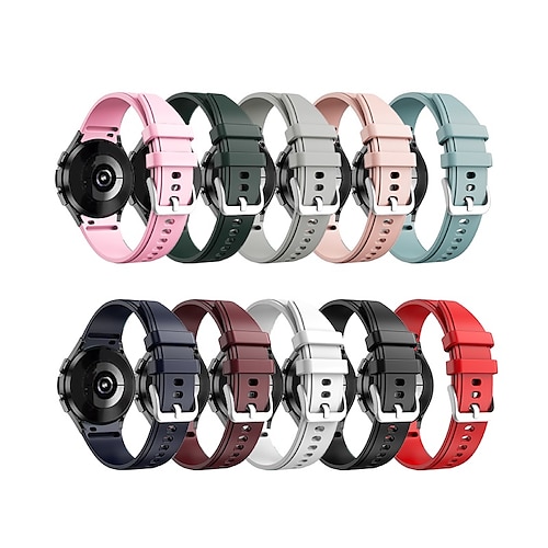 

1 pcs Smart Watch Band for Samsung Galaxy Watch 4 40/44mm Watch 4 Classic 42/46mm Soft Silicone Smartwatch Strap Adjustable Elastic Classic Clasp Sport Band Replacement Wristband