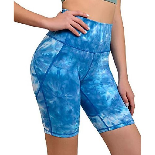 

Womens Workout Running Leggings 4 Way Stretch High Waist Tie Dye Yoga Pants for Women