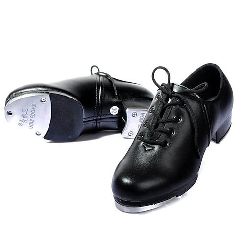 

Men's Tap Shoes Dance Shoes Stage Performance Disco Dance Simple Style Rhythm Low Heel Lace-up Women's male