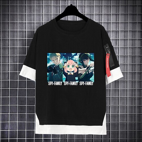 

Inspired by SPY×FAMILY Loid Forger Yor Forger Anya Forger Cosplay Costume T-shirt Polyester / Cotton Blend Pattern Harajuku Graphic Kawaii T-shirt For Men's / Women's / Couple's