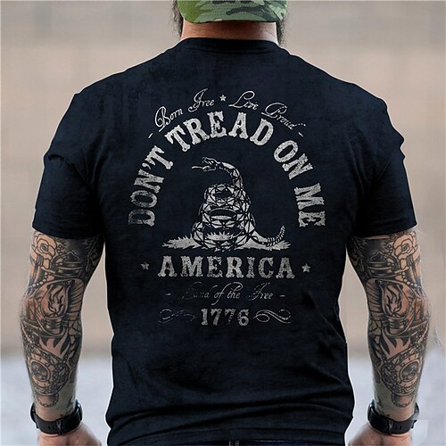 

Men's Unisex T shirt 3D Print Graphic Prints Snake We The People Crew Neck Street Daily Print Short Sleeve Tops Casual Designer Big and Tall Sports Black Army Green Dark Gray