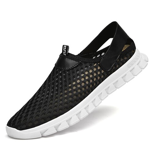 

Men's Loafers Slip-Ons Casual Daily Mesh Black Gray Blue Summer