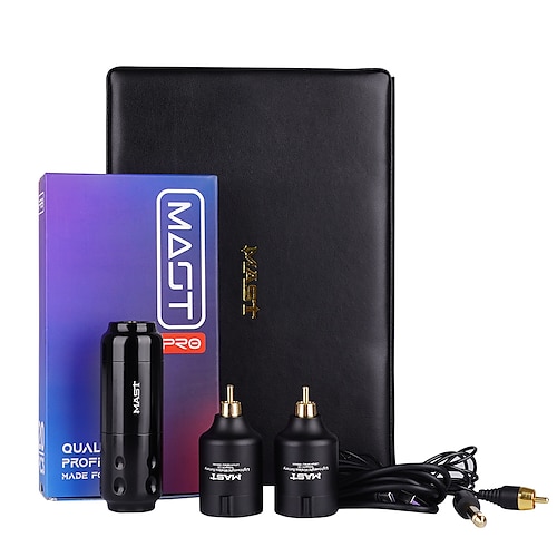 

Mast Sensor Brushless Motor Permanent Tattoo Rotary Pen Wireless Machine Kit Case Two Batteries Mast Pro Needles Cartridge Set