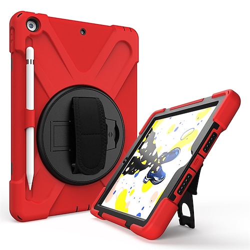 

Case for iPad 9th/ 8th/ 7th Generation Case for iPad 10.2-Inch 2021/ 2020/ 2019 with Screen Protector Pencil Holder Kickstand Hand Heavy Duty Protective Tablet Cover