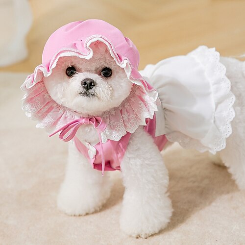 

Dog Cat Dress Solid Colored Fashion Cute Holiday Casual / Daily Dog Clothes Puppy Clothes Dog Outfits Soft Blue Rosy Pink Costume for Girl and Boy Dog Cloth XS S M L XL 2XL
