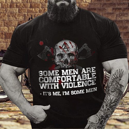 

Men's T shirt 3D Print Graphic Letter Crew Neck Street Casual Print Short Sleeve Tops Basic Fashion Classic Comfortable Black