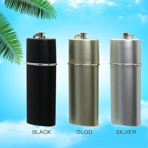 

Portable Creative Black Sealed Fashion Outdoor Travel Environmental Protection Pocket Ashtray Tide