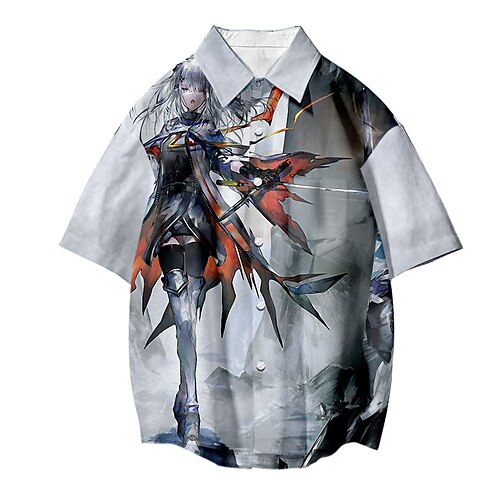 

Inspired by Arknights Cosplay Costume Cartoon Terylene Anime Harajuku Graphic Kawaii Top For Men's / Women's