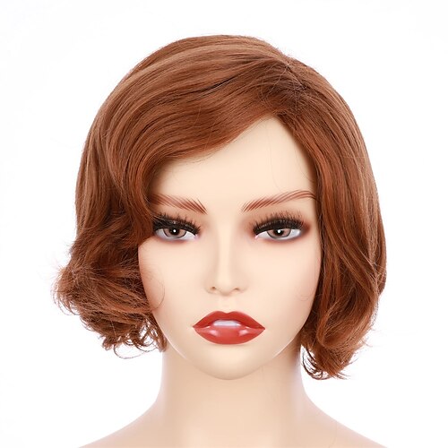 

Women's Short Hair 50s Cosplay Wavy Wig Ear Length Bob