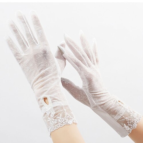 

2Pack(4Pcs) Summer Ladies Sunscreen Lace Gloves Light Breathable and Cool Summer Girls Outdoor Non-slip Riding Driving Sunscreen
