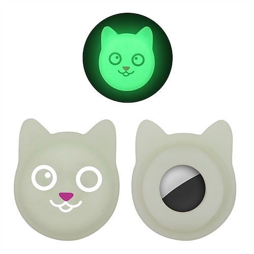 

Phone Case For Apple AirTag Airtag Dog Collar AirTag Anti-lost Locator Tracker Solid Colored Silicone