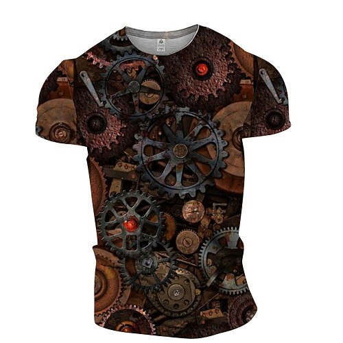 

Mens 3D T-Shirts Round Neck Street Casual Printed Short Sleeve Tops Sportswear Casual Fashion Comfortable
