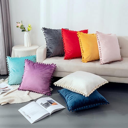 

1 pcs Super Soft Velvet Pillow Covers Square Decorative Pillowcase for Bed Couch Sofa Bench