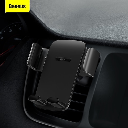 

Baseus Car Phone Holder Clip Air Hole Bracket for iPhone Samsung Huawei Phone Holder Bracket Support Vertical and Landscape