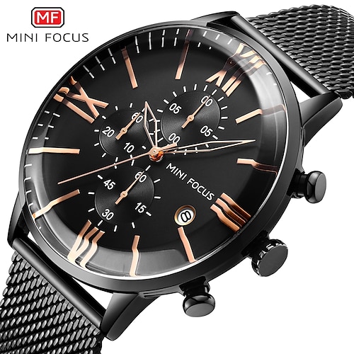 

MINI FOCUS Quartz Watch for Men Analog Quartz Stylish Stylish Waterproof Calendar Alloy Alloy Fashion