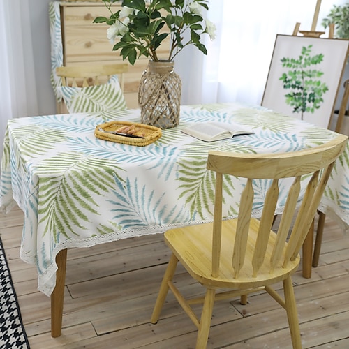 

Farmhouse Style Tablecloth Cotton Linen Rectangle Table Cloths for Kitchen Dining, Party, Holiday, Christmas, Buffet