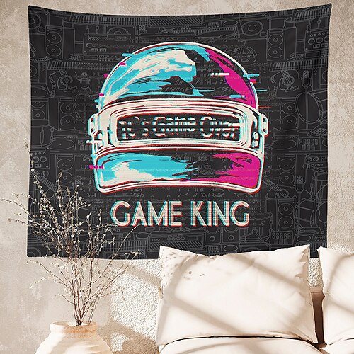 

Abstract Colorful Game Helmet Print Decorative Tapestry 1 Piece