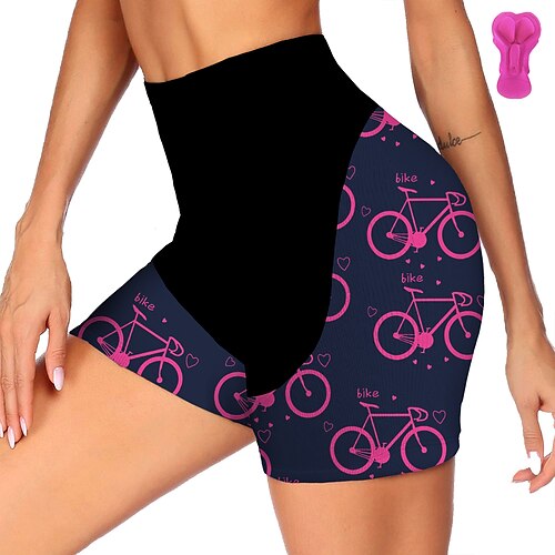 

21Grams Dame Cykelshorts Cykel Forede shorts Bjerg Cykling Vej Cykling Sport 3D Måtte Cykling Åndbart Hurtigtørrende Gul Mørkegrøn Polyester Spandex Tøj Cykeltøj / Elastisk / atletiktøj