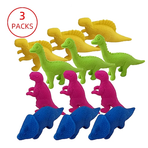 

Escolar 3D Animal Dinosaurs Rubber Pencil Erasers Stationery School Supplies Papelaria Students Gifts