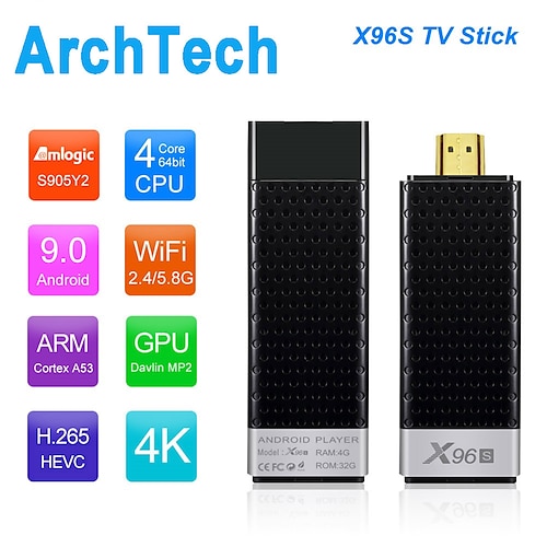 

X96S S905Y2 TV BOX X96S X96 Stick 4K TV Stick Mini Android 9 4GB 32GB Amlogic S905Y2 Quad Core Wifi BT 1080P 4K TV Dongle