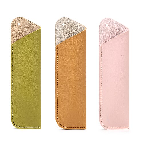 

PencilCasePenPouchMarkerBag Waterproof Creative Wear-Resistant PU Leather for School Office Business