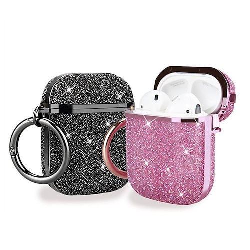 

Case Cover Compatible with AirPods Pro Airpods 1/2 Shockproof Dustproof Crystal / Rhinestone PC Headphone Case