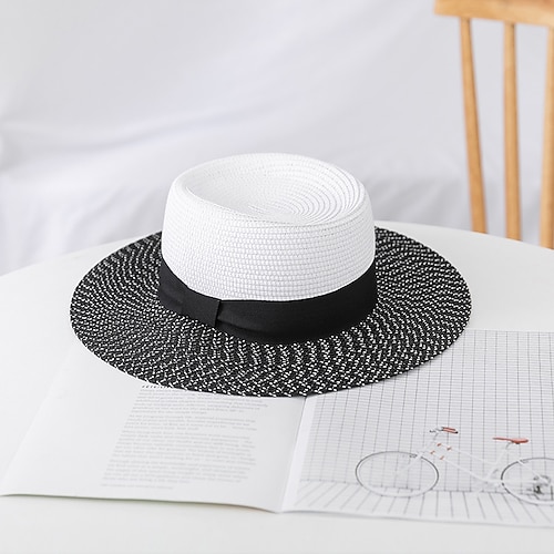 

Hats Basketwork Straw Hat Casual Fashion With Pure Color Headpiece Headwear