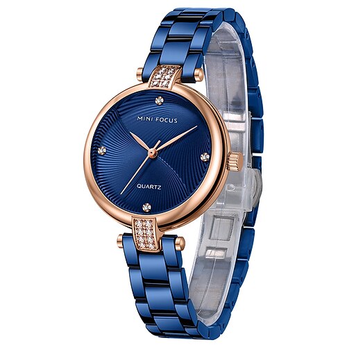 

MINI FOCUS Quartz Watch for Women Analog Quartz Stylish Fashion Waterproof Stainless Steel Alloy Fashion