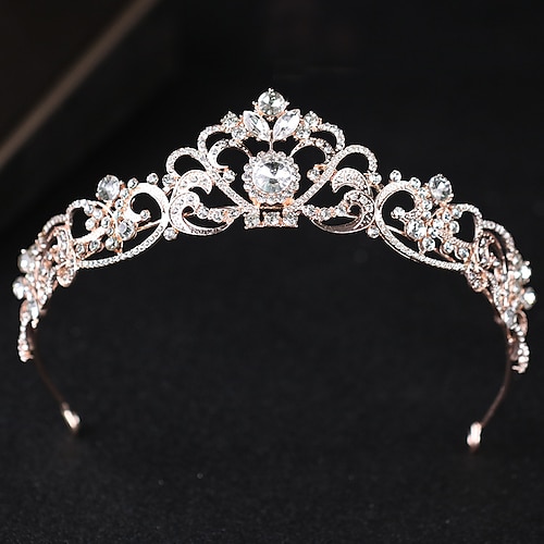 

Crown Tiaras Hair Accessory Rhinestone Alloy Wedding Party / Evening Classic Style With Metal Headpiece Headwear