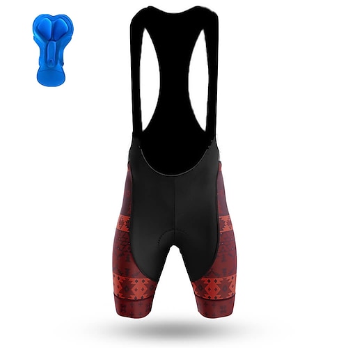 

21Grams Men's Cycling Bib Shorts Bike Bottoms Mountain Bike MTB Road Bike Cycling Sports 3D Pad Cycling Breathable Quick Dry Red Polyester Spandex Clothing Apparel Bike Wear / Stretchy / Athleisure