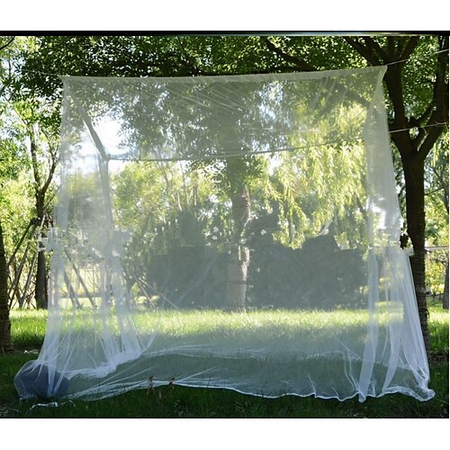 

Large Mosquito Net with Carry Bag, Large Netting Curtains | Camping, Bedding, Patio | Carrying Pouch and Hanging Kit