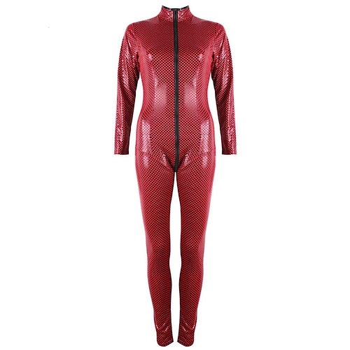 

Costumi zentai Tutina aderente Tute aderenti Tuta di pelle Ragazza motociclista Adulto Similpelle Costumi Cosplay Cosplay Per donna Scozzese a quadri Mascherata / Costumi Zentai