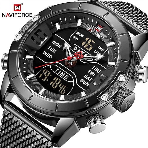 

NAVIFORCE Quartz Watch for Men Analog - Digital Quartz Stylish Stylish Formal Style Waterproof Calendar LCD Alloy Alloy Fashion