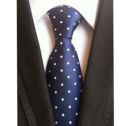 Синий галстук в горошек