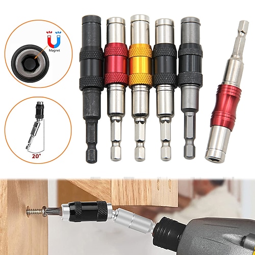 

1/4 Hex Magnetic Ring Screwdriver Bits Drill Hand Tools Drill Bit Extension Rod Quick Change Holder Drive Guide Screw Drill Tip